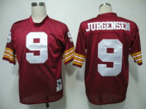 Mitchell and Ness Redskins -9 Jurgensen Red Stitched Throwback NFL Jersey