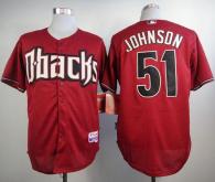 Arizona Diamondbacks #51 Randy Johnson Red Cool Base Stitched MLB Jersey