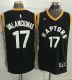 Toronto Raptors -17 Jonas Valanciunas Black Gold Stitched NBA Jersey