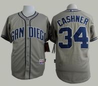 San Diego Padres #34 Andrew Cashner Grey Cool Base Stitched MLB Jersey