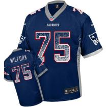 Nike New England Patriots -75 Vince Wilfork Navy Blue Team Color Mens Stitched NFL Elite Drift Fashi
