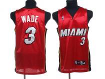 Miami Heat -3 Dwyane Wade Stitched Red NBA Jerse