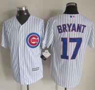 Chicago Cubs -17 Kris Bryant New White Strip Cool Base Stitched MLB Jersey