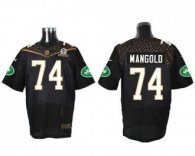Nike New York Jets -74 Nick Mangold Black 2016 Pro Bowl Stitched NFL Elite Jersey