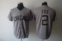 Mitchell and Ness 1960 Chicago Chicago White Sox -2 Nellie Fox Grey Throwback Stitched MLB Jerseys