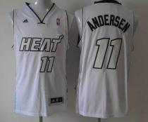 Miami Heat -11 Chris Andersen White on White Stitched NBA Jersey