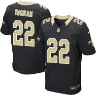 Nike New Orleans Saints #22 Mark Ingram Black Team Color Men's Stitched NFL Elite Jersey