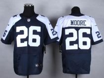 Nike Dallas Cowboys #26 Sterling Moore Navy Blue Thanksgiving Throwback Men's Stitched NFL Elite Jer