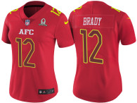 WOMEN'S AFC 2017 PRO BOWL NEW ENGLAND PATRIOTS #12 TOM BRADY RED GAME JERSEY