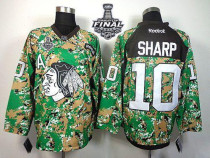 Chicago Blackhawks -10 Patrick Sharp Camo Veterans Day Practice 2015 Stanley Cup Stitched NHL Jersey