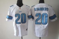 Nike Lions -20 Barry Sanders White Stitched NFL Elite Jersey