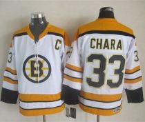 Boston Bruins -33 Zdeno Chara White CCM Throwback Stitched NHL Jersey