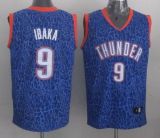Oklahoma City Thunder -9 Serge Ibaka Blue Crazy Light Stitched NBA Jersey