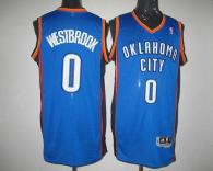 Oklahoma City Thunder -0 Russell Westbrook Blue Revolution 30 Stitched NBA Jersey