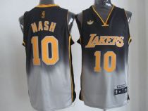 Los Angeles Lakers -10 Steve Nash Black Grey Fadeaway Fashion Stitched NBA Jersey