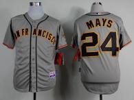 San Francisco Giants #24 Willie Mays Grey Road Cool Base Stitched MLB Jersey