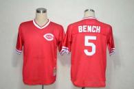 Mitchell And Ness Cincinnati Reds -5 Johnny Bench Red Throwback Stitched MLB Jersey