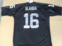 Mitchell and Ness Raiders -16 George Blanda Black Stitched Throwback NFL Jersey