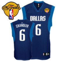 Dallas Mavericks 2011 Finals Patch -6 Tyson Chandler Revolution 30 Dark Blue Stitched NBA Jersey