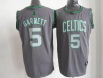 Boston Celtics -5 Kevin Garnett Grey Graystone Fashion Stitched NBA Jersey
