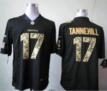 Nike Miami Dolphins -17 Ryan Tannehill Black NFL Limited Salute to Service Jersey