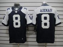 Nike Dallas Cowboys #8 Troy Aikman Navy Blue Thanksgiving Throwback Men's Stitched NFL Elite Jersey