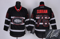 Autographed Montreal Canadiens -76 PK Subban Black Ice Stitched NHL Jersey