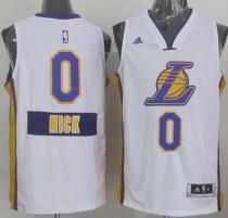Los Angeles Lakers -0 Nick Young White 2014-15 Christmas Day Stitched NBA Jersey