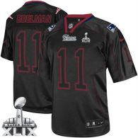 Nike New England Patriots -11 Julian Edelman Lights Out Black Super Bowl XLIX Mens Stitched NFL Elit
