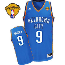 Revolution 30 Oklahoma City Thunder -9 Serge Ibaka Blue Finals Patch Stitched NBA Jersey