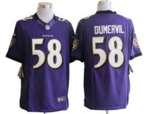 Nike Ravens -58 Elvis Dumervil Purple Team Color Men Stitched NFL Limited Jersey
