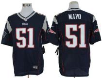Nike New England Patriots -51 Jerod Mayo Navy Blue Team Color Mens Stitched NFL Elite Jersey