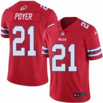 Nike Bills -21 Jordan Poyer Red Stitched NFL Limited Rush Jersey
