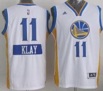 Golden State Warriors -11 Klay Thompson White 2014-15 Christmas Day Stitched NBA Jersey