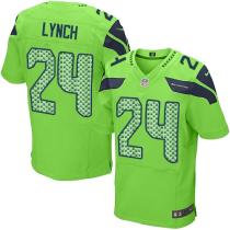 Nike Seattle Seahawks #24 Marshawn Lynch Green Alternate Men‘s Stitched NFL Elite Jersey