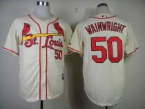 St Louis Cardinals #50 Adam Wainwright Cream Stitched MLB Jersey
