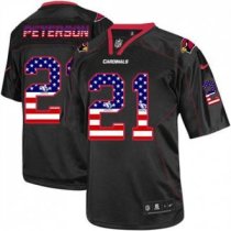 Nike Arizona Cardinals -21 Patrick Peterson Black NFL Elite USA Flag Fashion Jersey
