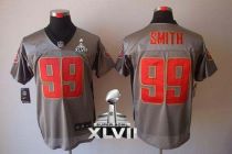 Nike San Francisco 49ers -99 Aldon Smith Grey Shadow Super Bowl XLVII Mens Stitched NFL Elite Jersey