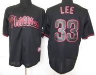 Philadelphia Phillies #33 Cliff Lee Black Fashion Stitched MLB Jersey