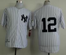 Mitchell And Ness 1996 New York Yankees -12 Wade Boggs White Throwback Stitched MLB Jersey