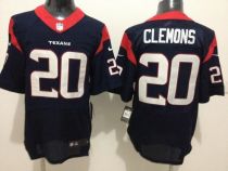 Nike Houston Texans #20 Chris Clemons Navy Blue Team Color Men's Stitched NFL Elite Jersey