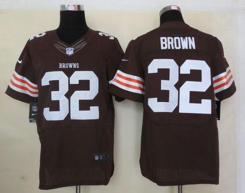 Nike Cleveland Browns -32 Jim Brown Brown Team Color Men's Stitched NFL Elite Jersey