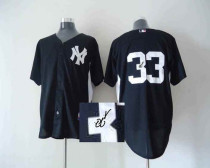 MLB New York Yankees -33 Nick Swisher Stitched Black 2011 Road Cool Base Autographed Jersey