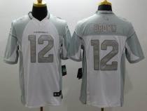 Nike Arizona Cardinals -12 John Brown White Stitched NFL Limited Platinum Jersey