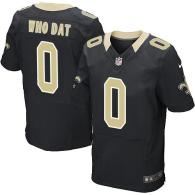 Nike New Orleans Saints #0 Who Dat Black Team Color Men's Stitched NFL Elite Jersey
