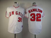 Los Angeles Angels of Anaheim -32 Josh Hamilton White Cool Base Stitched MLB Jersey