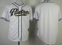 San Diego Padres Blank White Cool Base Stitched MLB Jersey