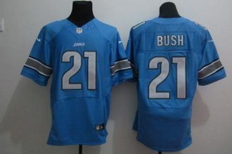 Nike Lions -21 Reggie Bush Blue Team Color Stitched NFL Elite Jersey