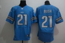 Nike Lions -21 Reggie Bush Blue Team Color Stitched NFL Elite Jersey