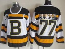 Boston Bruins -77 Ray Bourque White CCM Throwback 75TH Stitched NHL Jersey